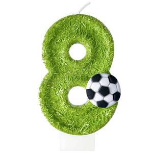 lot 12067 image: JonesLi 8th Birthday Candles��Soccer Birthday Decorations��Suitable for Girl and boy Cake Toppers, Wedding Cakes, Anniversaries, Party Celebrations, Birthday Decorations