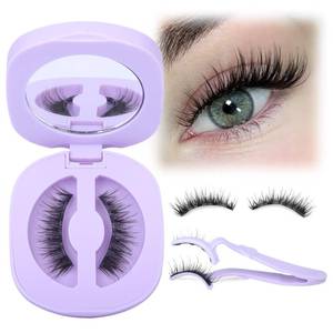 lot 12069 image: Magnetic Eyelashes, Magnetic Eyelashes with Applicator, Natural Look Magnetic Lashes, No Need Glue False Eyelashes Wispy Lashes by Lanflower