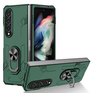 lot 12082 image: Asuwish Phone Case for Samsung Galaxy Z Fold 4 5G 2022 Cover and Ring Holder Stand Slim Hybrid Protective Mobile Kickstand Boys Girls Cell Accessories ZFold4 Z4 Fold4 4Z ZFold45G Women Men Green