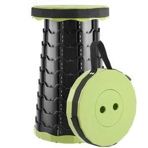 lot 13028 image: Doseno Upgraded Foldable Stool Thickened, Portable Collapsible Stool Retractable Stool for Fishing, Hiking Tours, BBQ, Parties, Outdoor Activities