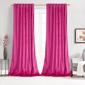 lot 13986 image: gisewood Berry Velvet Curtains for Bedroom Window with Back Tab, Super Soft Vintage Luxury Heavy Drapes, Room Darkening Thermal Insulated Curtain for Living Room, W52 by L96 inches, 2 Panels
