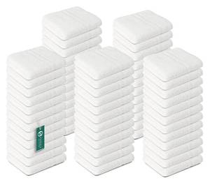 lot 13991 image: TOALLA 100% Cotton Washcloths 60 Pack400 GSMSoft Face & Body WashclothsHighly Absorbent12 x 12 InchesWhite