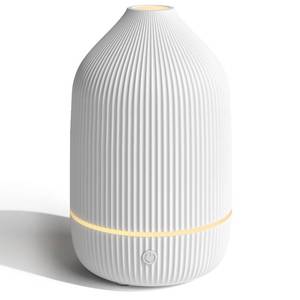 lot 14173 image: Essential Oil Diffuser, 100ml Aromatherapy Diffuser, Mini Ultrasonic Diffuser for Essential Oil, Home, Office, Cool Mist Humidifier with 7 Led Light, Auto Shut-Off, White