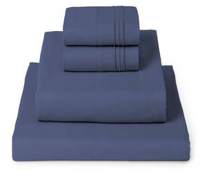 lot 14175 image: Mellanni Queen Sheets Set - 4 PC Iconic Collection Bedding - Hotel Luxury, Extra Soft, Cooling Bed Sheets - Wrinkle, Fade, Stain Resistant (Queen, Blue Nova)