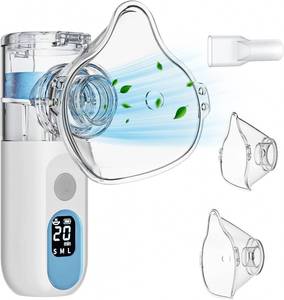lot 14182 image: Regulation Name Nebulizer Rechargeable Nebulizer with Self-Clean Mode, Digital Display and Adjustable Mist, Ultra-Quiet Portable Mesh Nebulizer Efficient for Home Travel Use