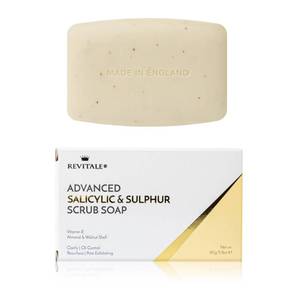 lot 14191 image: REVITALE Advanced BHA Salicylic Acid & Sulphur Scrub Soap �� Clarifying Exfoliating Bar
