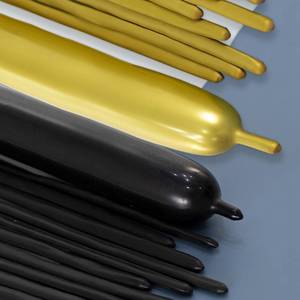 lot 14206 image: 260 Balloons Black Gold, 50 Pcs Black 50 Pcs Gold Long Balloons Twisting Skinny Magic Balloon for New Years Eve Party Decor Balloon Arch Animals Clown Birthdays Baby Shower Decorations Supplies