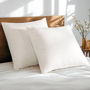 lot 14214 image: SONORO KATE 100% French Linen Euro Shams 26x26 Pack of 2, Soft Breathable for Hot Sleepers, Moisture Wicking & Durable with Envelope Closure (White,26x26)