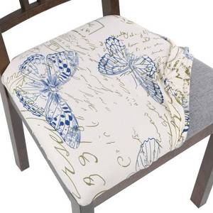 lot 14246 image: SearchI Seat Covers for Dining Room Chairs Stretch Printed Chair Seat Covers Set of 4, Removable Washable Upholstered Chair Seat Protector Cushion Slipcovers for Kitchen, Office(Butterfly Pattern)