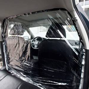 lot 14248 image: REKOBON Car Taxi Isolation Film, Fully Enclosed Anti-Saliva Transparent Protective Cover, Partition Screen Protective Net for Car SUV Front and Rear, 1.4x2M Plastic