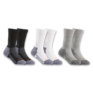 lot 14280 image: Carhartt Kids Force Midweight Crew Sock 3 Pack, Assorted 01, Large