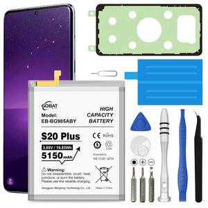 lot 14282 image: GOBAT Replacement for Samsung Galaxy S20 Plus Battery,5150mAh High Capacity Battery Compatible with Samsung Galaxy S20 Plus Model (SM-G985 SM-G985F S20 5G) with Replacement Tool Kits,EB-BG985ABY