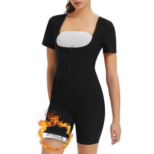 lot 14284 image: Donason Sauna Suit for Women Slimming Waist Trainer Vest 3 In 1 Sliming Full Body Shaper Gym Workout Top With Short Sleeve