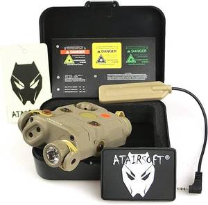 lot 14298 image: ATAIRSOFT (Airsoft Version PEQ-15 Style AN-PEQ-15 Upgrade Version Battery Box Red Sight  LED Flashlight for AEG GBB CQB (DE)