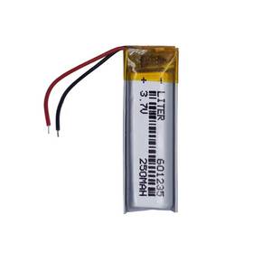 lot 14306 image: 3.7V 601235 250mAh Lithium Polymer ion Battery Rechargeable Polymer Battery Pack with Two Lines for Recording Pen Reading Pen
