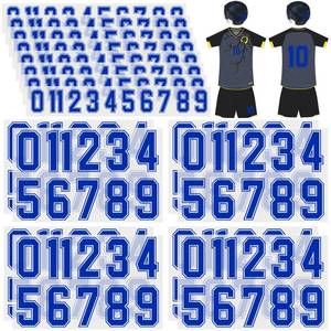lot 18097 image: Glenmal 176 Sheets 1936 Pcs Iron on Numbers for Jersey T-Shirt Heat Transfer Numbers 0-9 for Fabric Clothing Sports Jersey Helmet Football Basketball Baseball DIY Team Uniform(Blue)