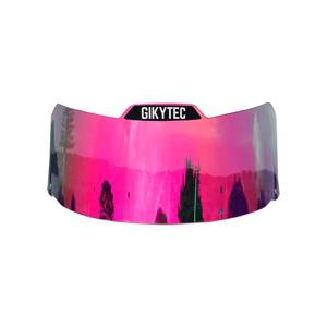 lot 18115 image: GIKYTEC Universal Softball Visor - Softball Eye-Shield Mask - Baseball Sports Sunglasses - Face Shield (red)