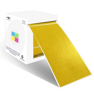 lot 18117 image: PARLAIM 3 X 5 Inch Rectangle Adhesive Color Coding Stickers,Square Colorful Inventory Stickers -250 Per Dispenser Box(Gold)