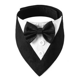 lot 18125 image: ADOGGYGO Formal Dog Tuxedo, Wedding Dog Bandana Collar with Bowtie, Adjustable Pet Birthday Wedding Tux Outfit for Medium Dogs (M, Black)