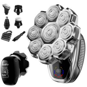 lot 18147 image: Electric Razor for Men,Head Shavers for Bald Men,Electric Shavers for Men with Wet & Dry Bald Head Shaver 9D Floating, 5-in-1 Body Shavers Comes with Magnetic Detachable Blades