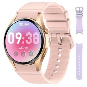 lot 18153 image: Smart Watches for Women Fitness Watch, IP68 Waterproof Fitness Tracker Smart Watch with Heart RateSleepSpO2 MonitorBluetooth Call120 Sport Modes, 1.26 HD Smartwatch for Android & iPhones,2 Bands