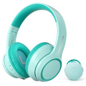 lot 18161 image: TONOSHARK Kids Bluetooth Headphones with Active Noise Cancelling, Wireless Over-Ear Headphones for Boys Girls, Foldable, Adjustable,40H Playtime, Mic for School Travel (Mint Green)