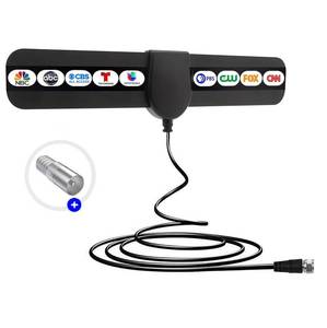 lot 18167 image: TV Antenna, 2025 New Digital Antenna for Smart TV, Support 360° Reception 4K 1080p All TVs for Local Channels, Smart Switch Amplifier Signal Booster -10.5ft Coax HDTV Cable, Portable Antenna Indoor