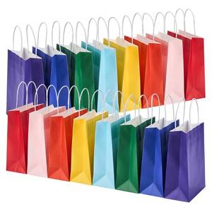 lot 18187 image: 32 Pack Paper Gift Bags with Handles, 5.8�3.2�8.25 Party Favor Bags, Gift Bags, Small Gift Bags with Handles, Party Bags, Small Goodie Bags Bulk for Birthday, Crafts, Wedding, Party Supplies (8 Colors)