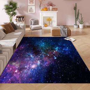 lot 18194 image: kxry 2  3 Feet Galaxy Soft Area Rugs for Kids Girls Boys Blue and Purple Outer Space Starry Sky Universe Floor Carpet for Living Room Bedroom Dorms Nursery Rooms Home Decor Aesthetic