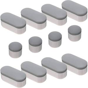 lot 18200 image: 12 Pieces Universal Toilet Seat Bumpers Kit Toilet Bumpers with Strong Adhesive Rubber Bumpers Pads Replacement for Families, Hotels, Hospitals, School Toilet Seats