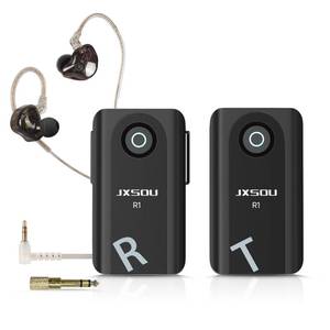 lot 18208 image: JXSOU Wireless in-Ear Monitoring System, R1 5.8GHz Stereo Audio transmitting for Recording Studio, Band Performance, Live Broadcast