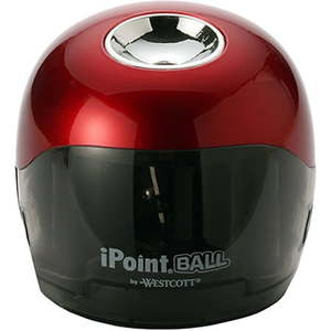 lot 18213 image: Westcott New iPoint Ball Battery Sharpener  for Office  3w x 3d x 3 13h  Red  1-Count