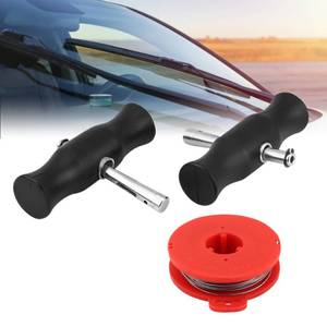 lot 18228 image: Acouto Windshield Removal Tool - Windshield Wire Cut Out Tool Car Windshield Removal Hand Tool Kit Window Glass Cutting Wire with Handles Professional Repair for Glass Removal