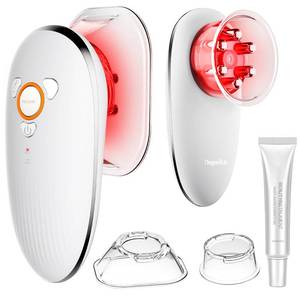 lot 18234 image: Dopsikn Body Sculpting Machine with Red Light Therapy for Face & Body, Cupping Therapy, Electric Cellulite Massage Tool with 2 Cups, Gift for Women, White