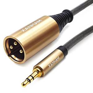 lot 18235 image: XANHAM XLR Male to 3.5mm (18) Male Jack 3.3 Feet1 Meter TRS Unbalanced Cable Compatible with iPhone, iPod, MP3 Player, Laptop, Voice Recorder and More