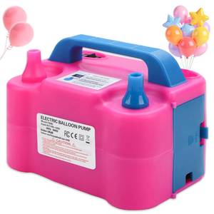 lot 19774 image: QIPUMP Electric Balloon Pump,Portable Dual Nozzle 110V 600W Electric Balloon Blower Air Pump Balloons Inflator for Party Decoration,Holidays, Weddings (Electric Balloon Pump, Red)
