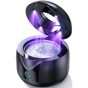 lot 19788 image: CXRUY Ultrasonic Retainer Cleaner - UV Dental Cleaning Pod Night Guard Cleaner for Dentures, Aligner, Braces, Toothbrush Heads, Jewelry (Black)