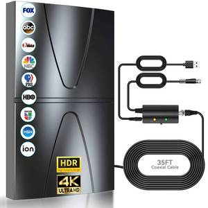 lot 19793 image: 3000 Miles Range Antenna for Smart TV IndoorOutdoor,2026 Updated Digital TV Antenna for Local Channels and All SmartOld TVs-38ft Thick Coax Cable and Amplifier