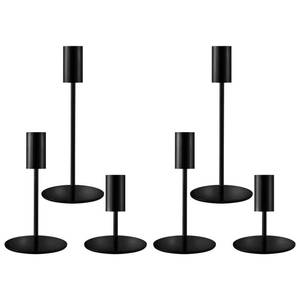 lot 19806 image: ECHFSM Matte Black Taper Candlestick Holders,Taper Candle Holders Set of 6,Metal Taper Candle Sticks Stand Holders,Modern Decorative Candle Holders for Wedding Certerpieces,Festive, Mantel,Home,Party