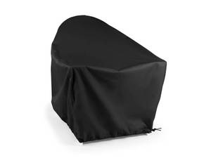 lot 19815 image: Covermates Classic Outdoor Adirondack Chair Cover �� Weather-Resistant Vinyl Patio Chair Protector with Elastic Hem & Mesh Vent for All-Weather Outdoor Seating, 32W x 34D x 38H, Black