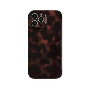 lot 20441 image: Reezaddin Aesthetic Tortoise Shell Phone Case for iPhone 14 Pro 6.1in,Retro Cool Girl Leopard Print Brown Amber Trendy Full Camera Protective Cover for iPhone 14pro 6.1