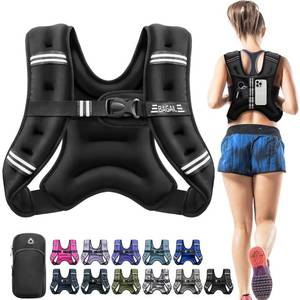 lot 20452 image: BAGAIL Comfort-Fit Weighted Vest for Woman, Even Weight Distribution, Faster Weight Loss, No-Chafe or Bounce for Walking & Running with Detachable Phone Pouch & Reflective Stripes (Available 5-30lbs)