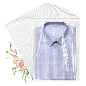 lot 20458 image: Cellophane Bags, 50 Pcs Resealable Clear Poly Bags for Clothes, Party Favors, Artwork & Decorative Wrappers(12x15)
