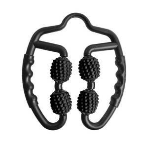 lot 20463 image: PCSCER 4 Wheels Foam Roller Muscle Massager for Leg Neck Hand Arm,Trigger Point Muscle Relax Massager Indoor Sports Yoga Bodybuilding Equipment (Black)