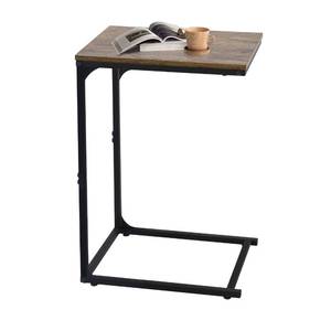 lot 3293 image: LOFTEY C Shaped End Table, Couch Side Tables That Slide Under, C Side Table for Couch & Sofa, Perfect for Small Space, Rustic Brown