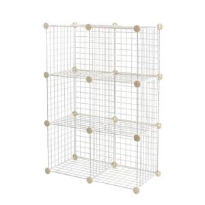 lot 3303 image: Amazon Basics Cube Wire Grid, 6-Cube, 12 x 12-Inches, White