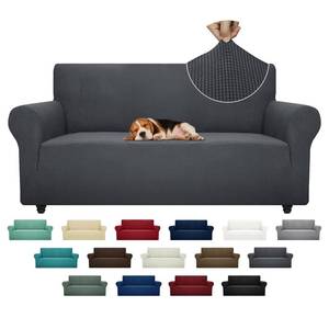 lot 3321 image: ZNSAYOTX Super Stretch Couch Cover (72-92) Universal Sofa Covers with Elastic Bottom, Dog Cat Pets Friendly Washable Furniture Protector Fitted Sofa Slipcovers Stay in Place (Dark Grey, Sofa)