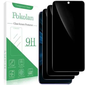 lot 4042 image: Pokolan 3 Pack Privacy Screen Protector for Motorola Moto G Stylus 5G 2025, Anti Spy Private Tempered Glass Film, 9H Hardness, Case Friendly