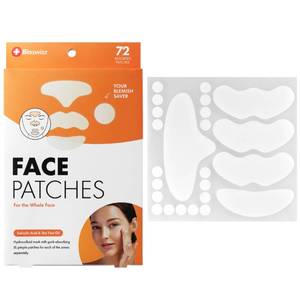 lot 4063 image: BioSwiss XL Face Pimple Patches, Hydrocolloid Full Face Acne Patch for Zits and Blemishes, Forehead, Nose and Chin Coverage, 72 Count ONLY WHAT IS PICTURED