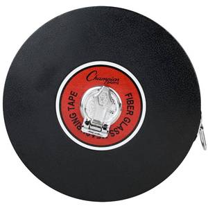 lot 4064 image: Champion Sports Closed Reel Measure Tape �� 165 ft  50 m, Hand Crank, Dual-Sided Feet & Meters